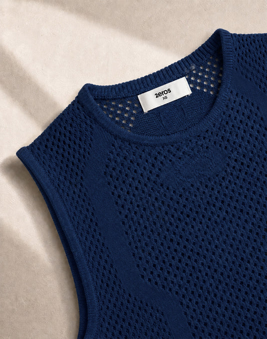 Amalfi Singlet - Navy Blue
