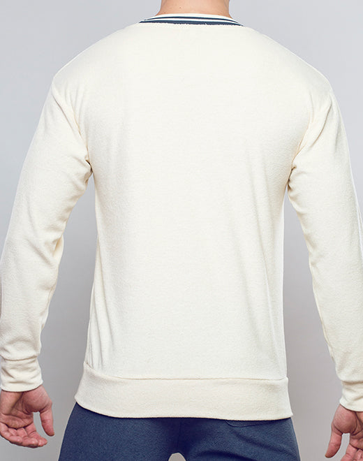Terry Towelling Sweater - Off White