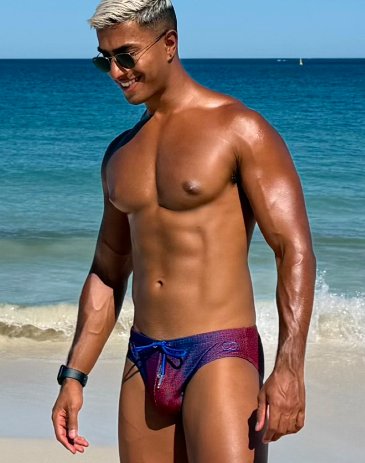 V10 Printed Swim Brief - Pixelpop