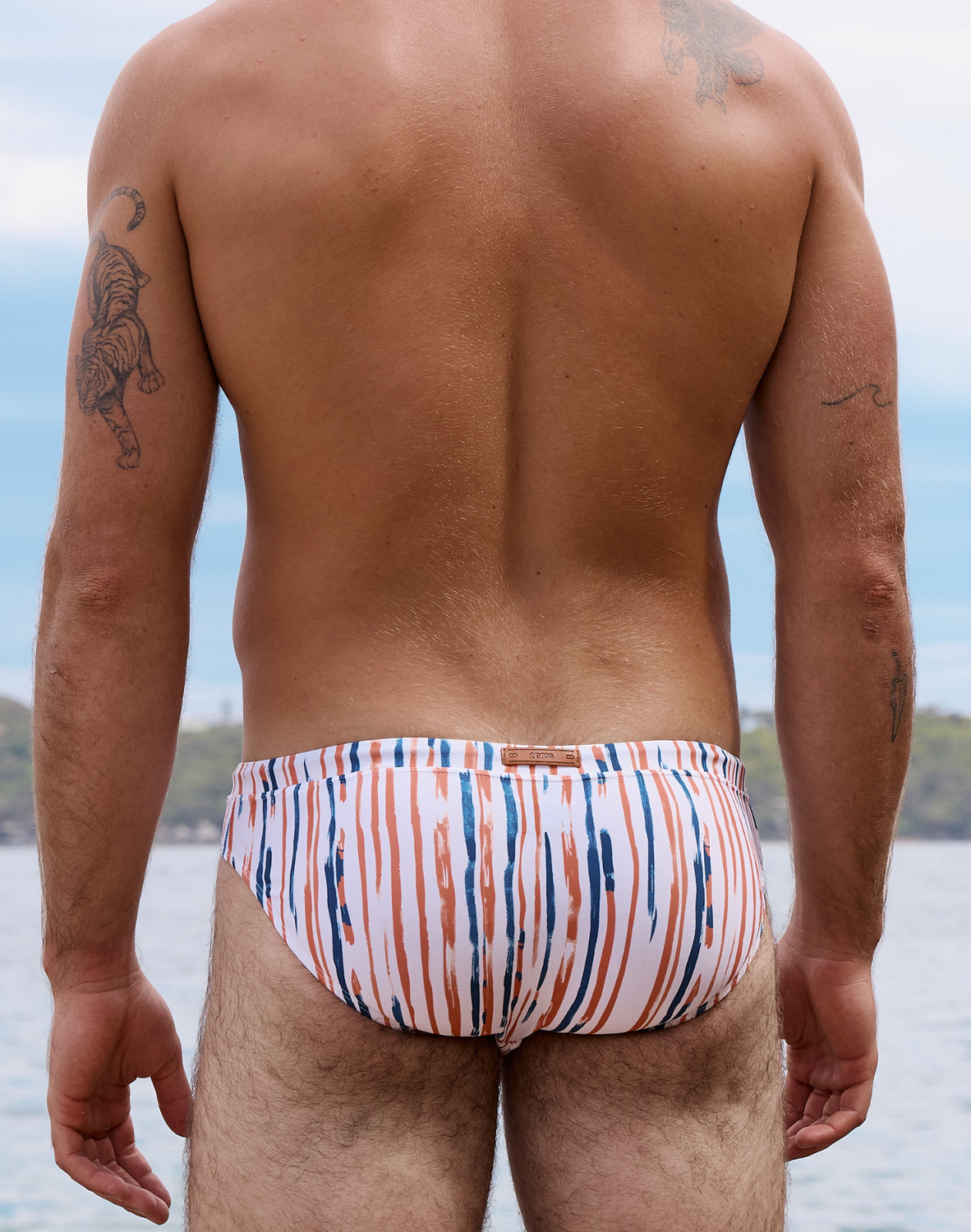 V30 Printed Swim Brief - Oceanus Red