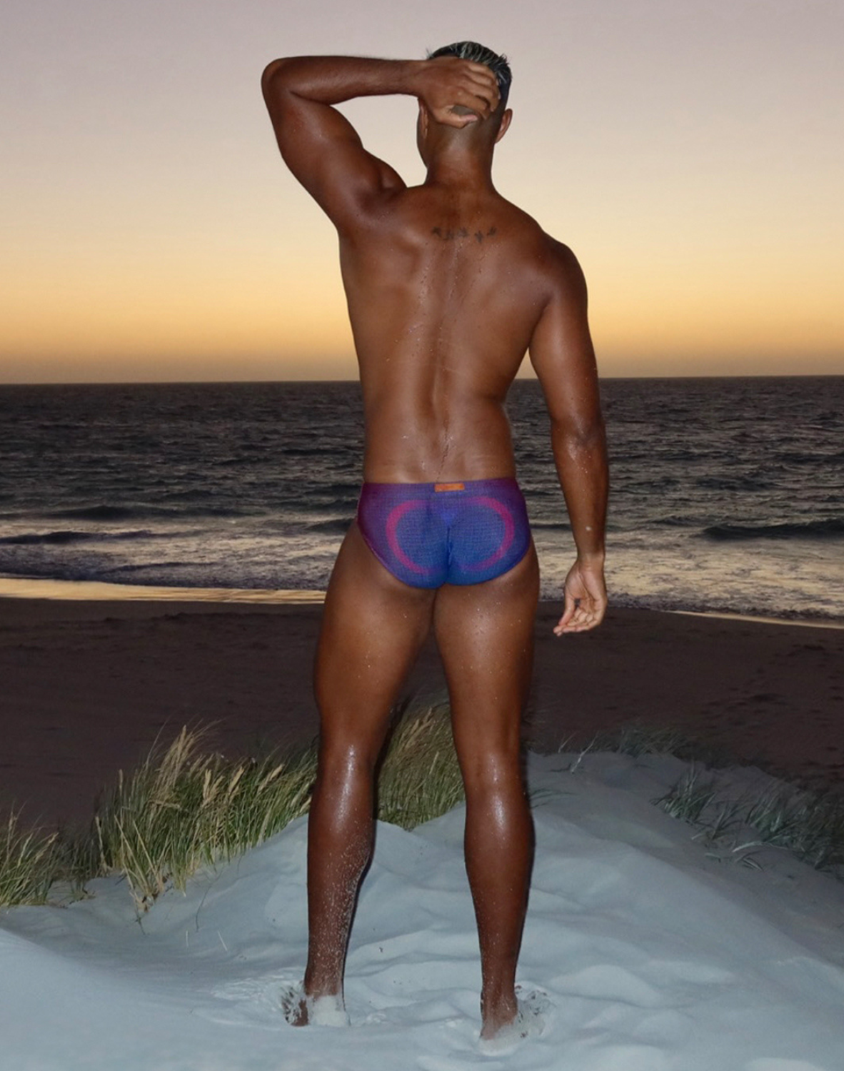 V10 Printed Swim Brief - Pixelpop