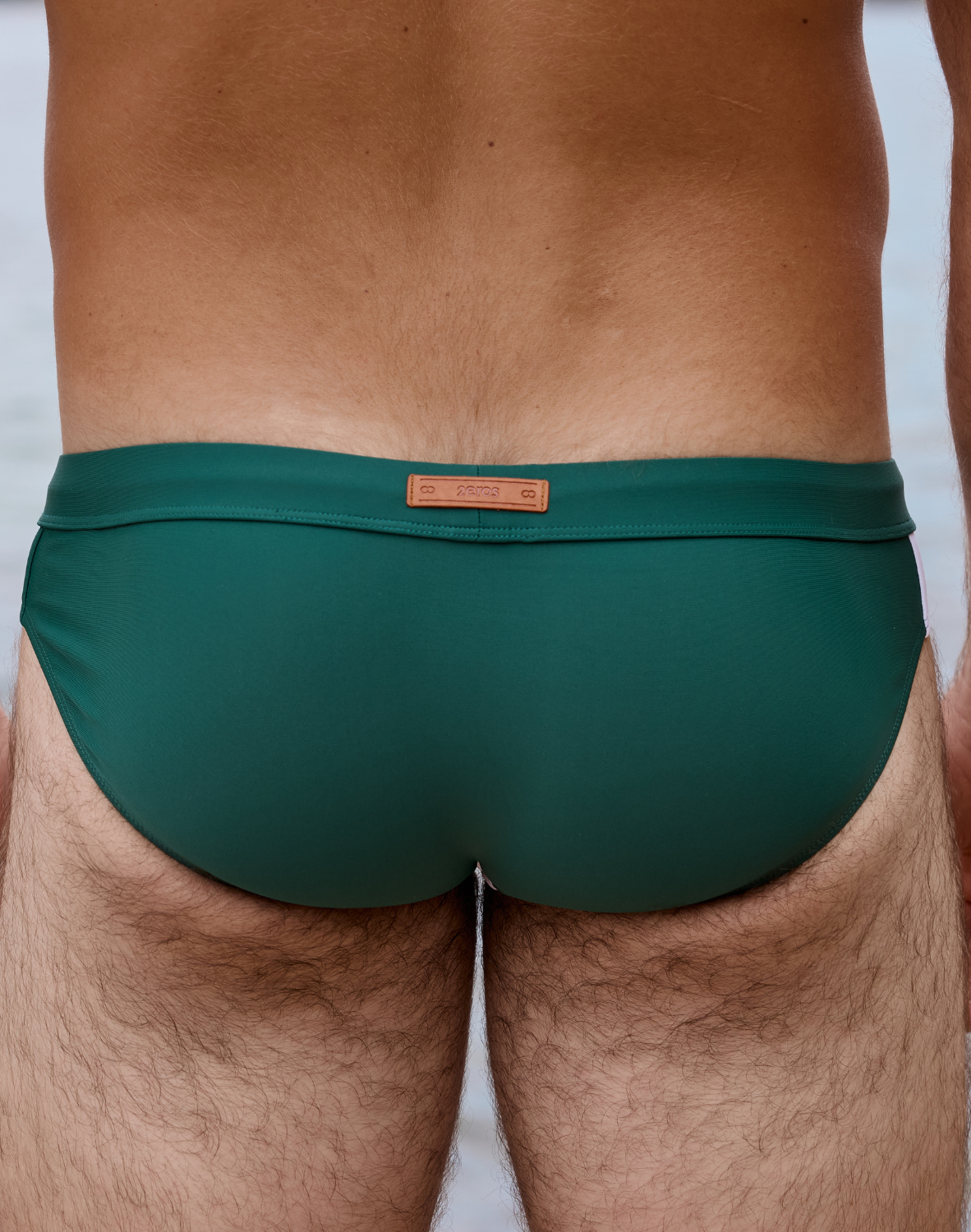 V10 Colour-Blocked Swim Brief - Calypso White/Green