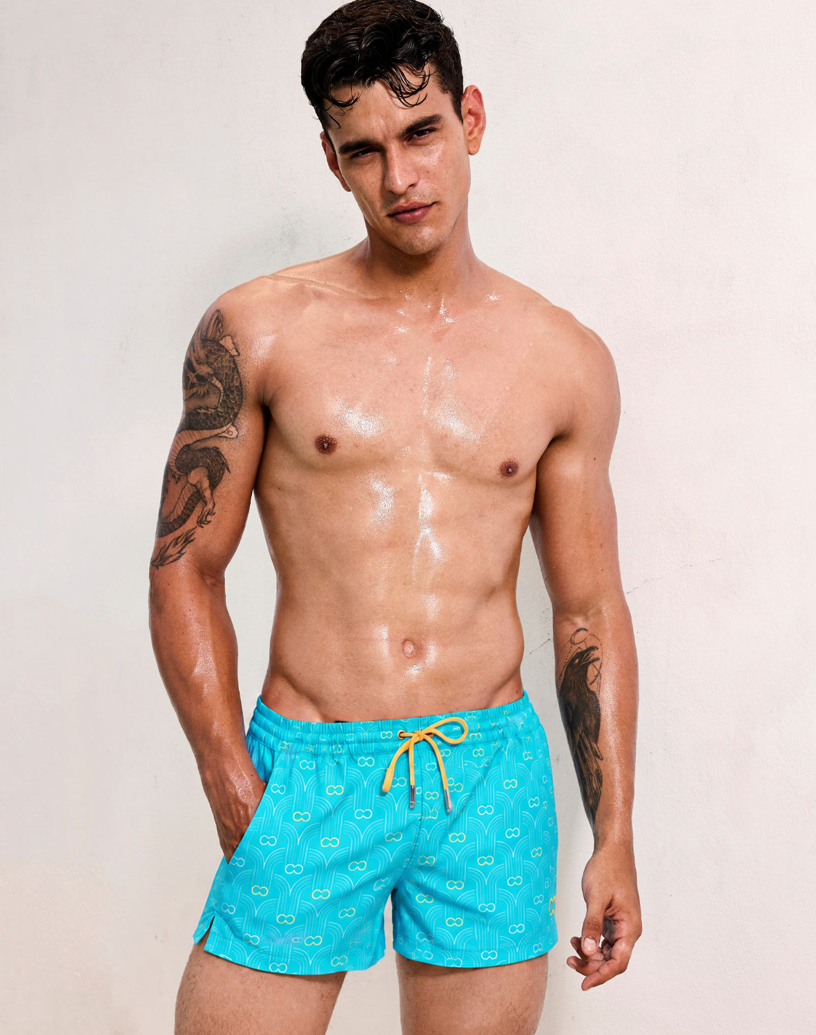Printed Bronte Shorts - Deco Crest Blue