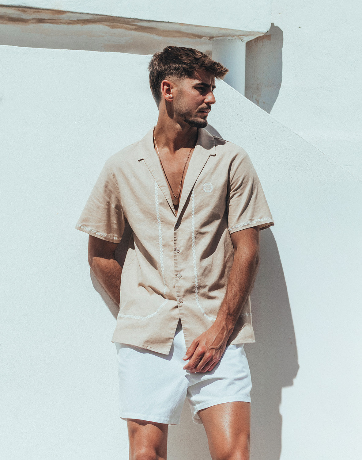 Santorini Shirt - Taupe