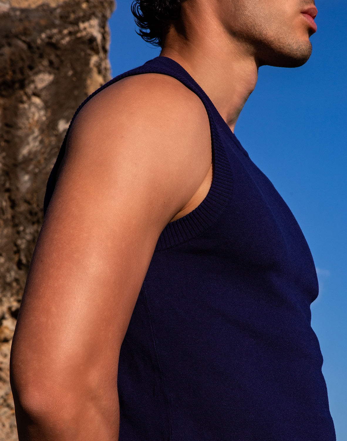 Sapphire Knit Vest - Navy