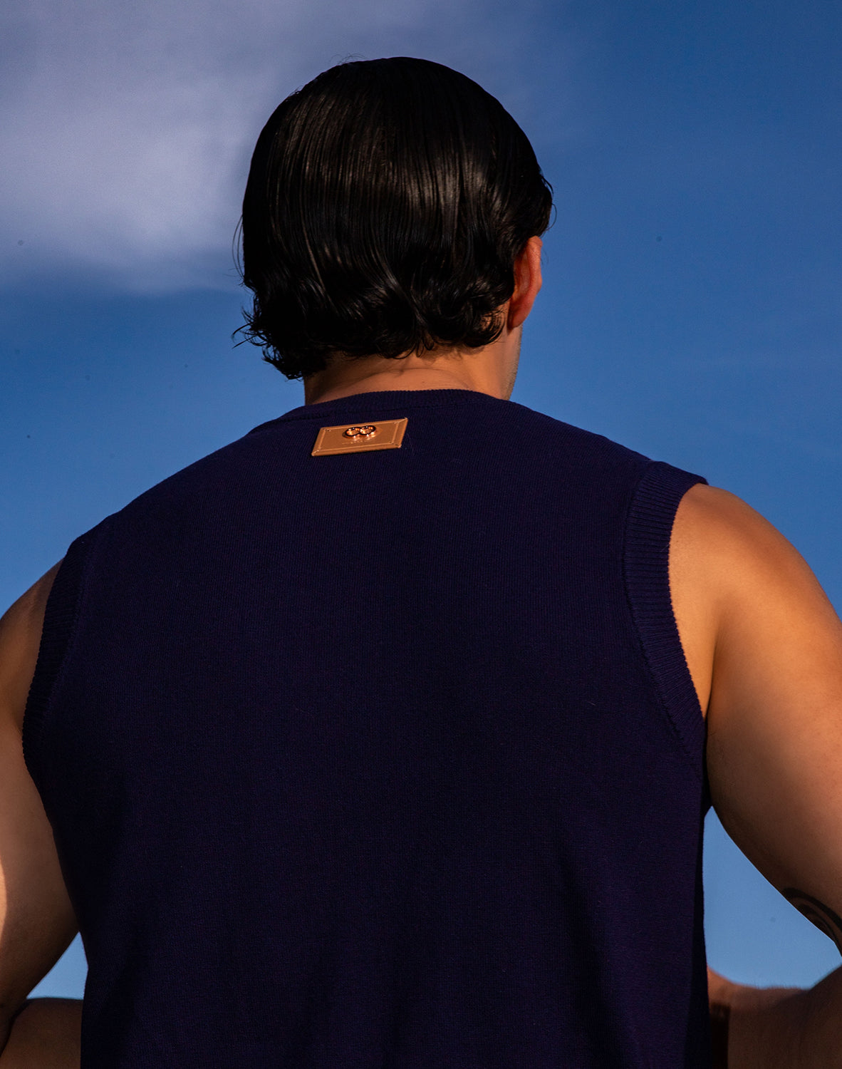 Sapphire Knit Vest - Navy