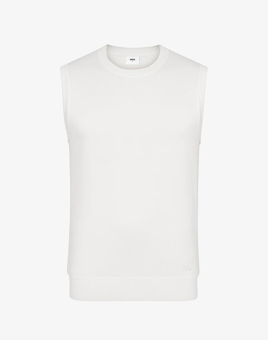 Sapphire Knit Vest - White