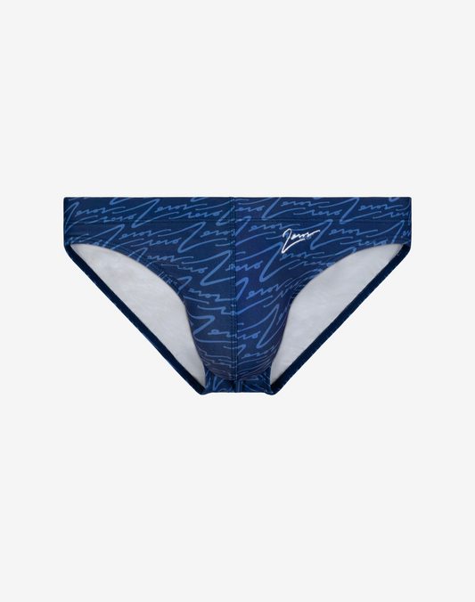 V20 Printed Swim Briefs - Signature Navy