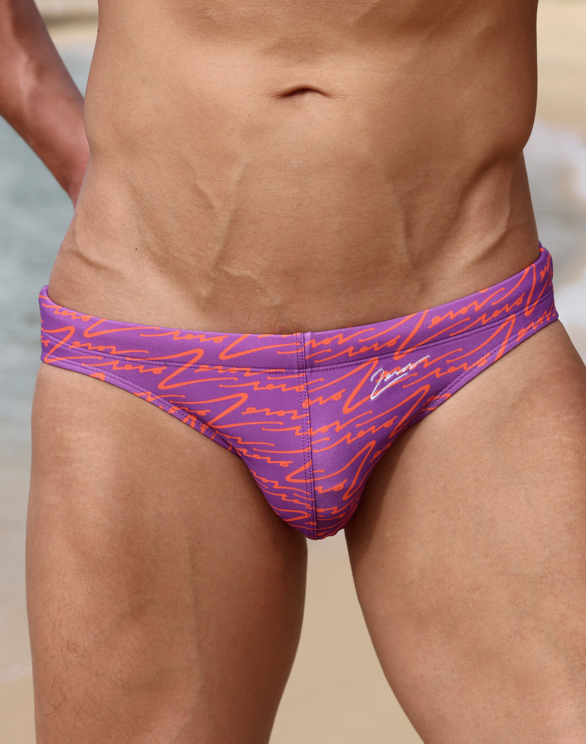 V20 Printed Swim Briefs - Signature Purple