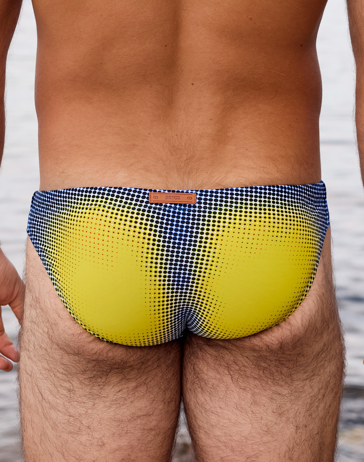 V20 Printed Swim Brief - Comic Yellow/Navy