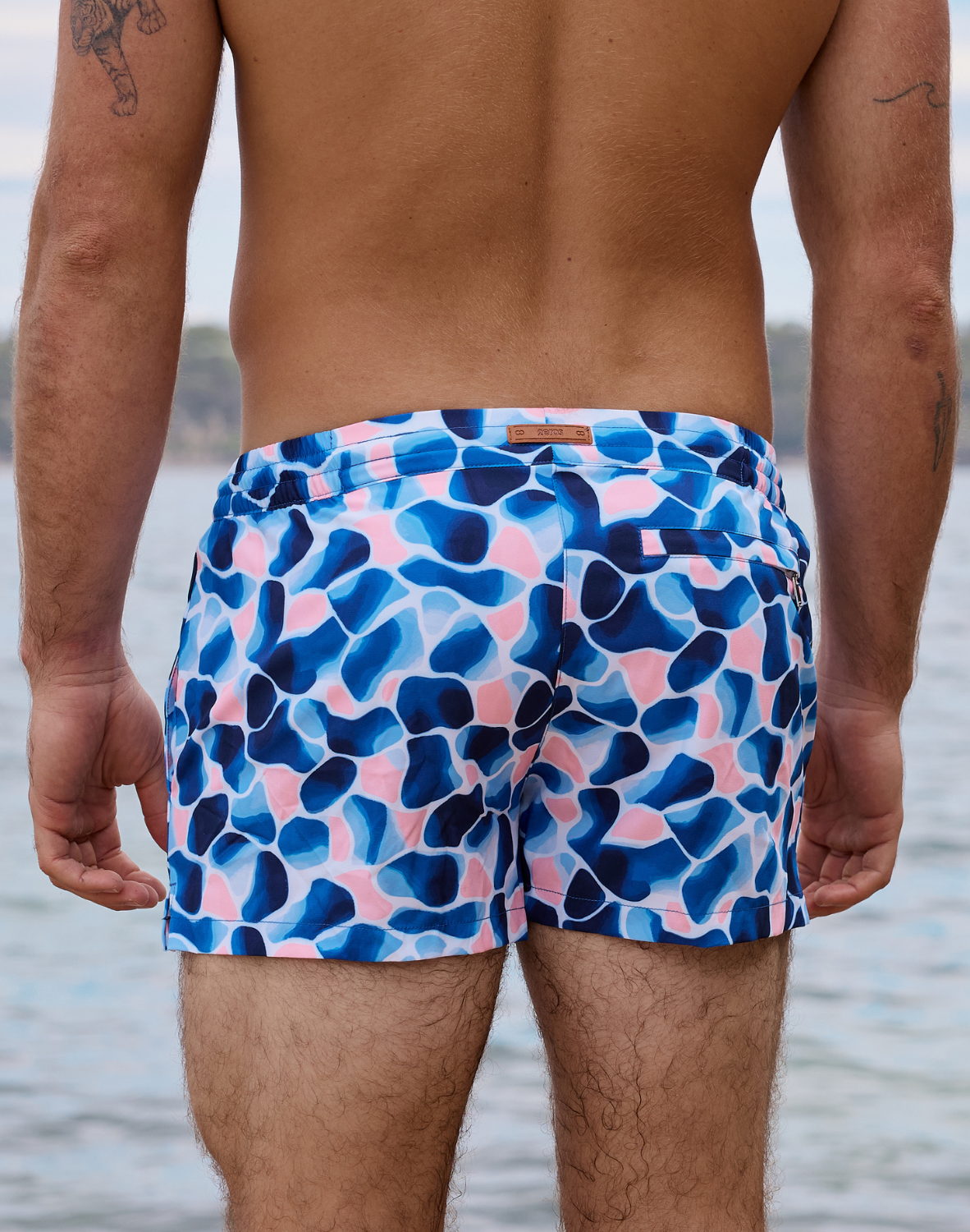 Printed Bronte Shorts - Aqua Navy