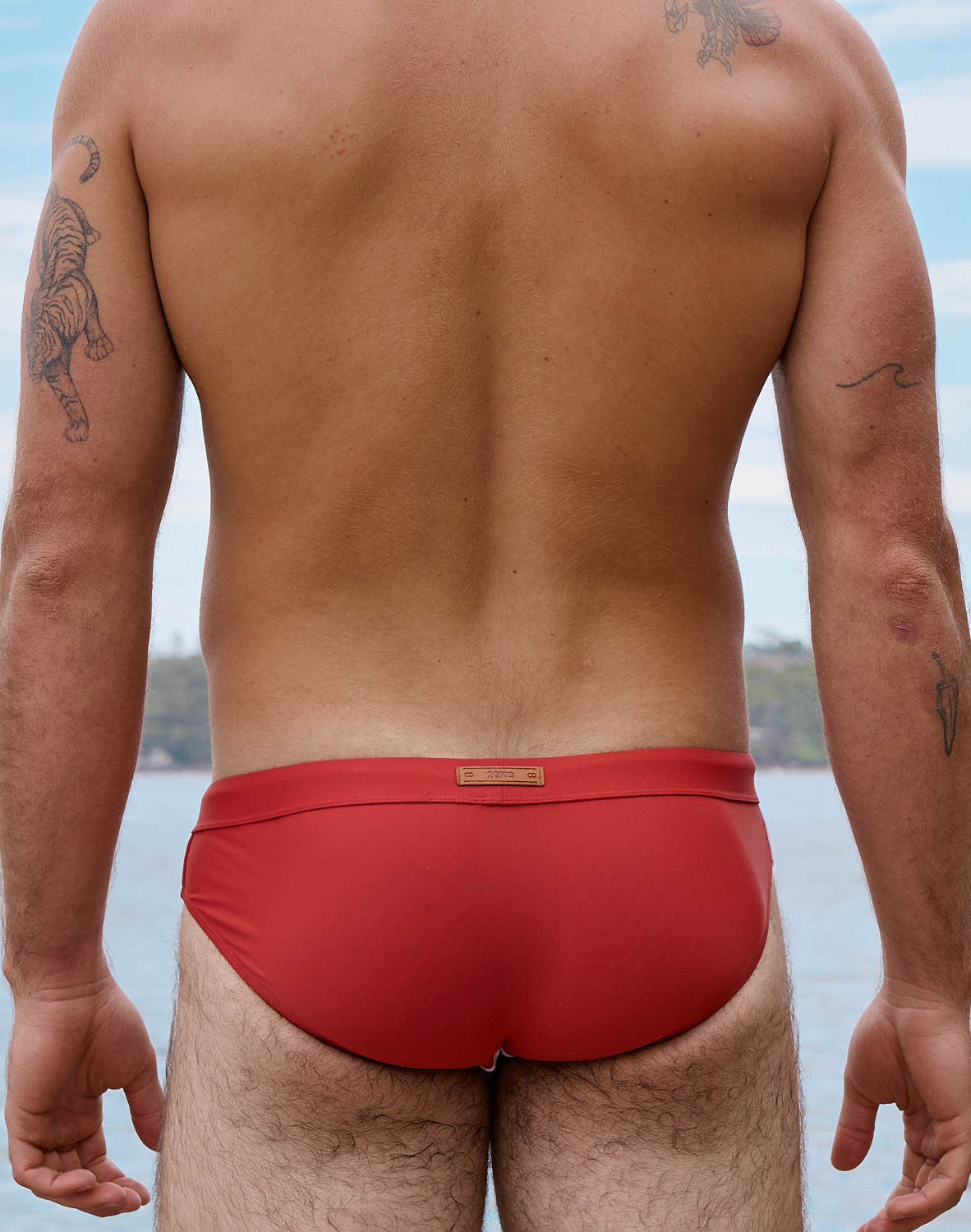 V10 Colour-Blocked Swim Brief - Calypso White/Terracotta