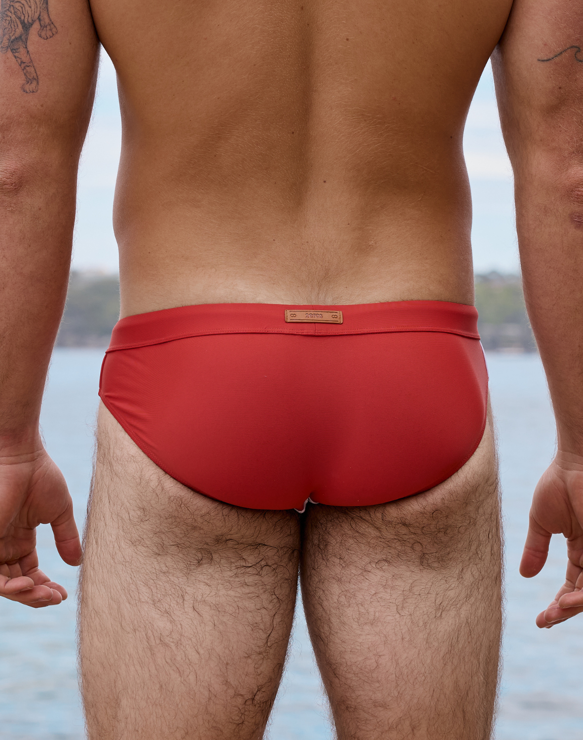 V10 Colour-Blocked Swim Brief - Calypso White/Terracotta
