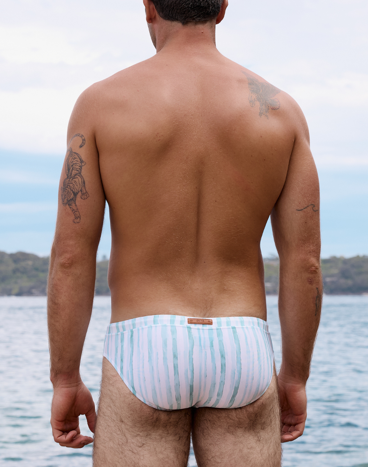 V30 Printed Swim Brief - Oceanus Blue