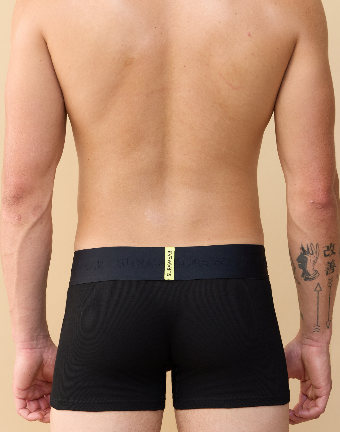 Ribbed Trunk Underwear - Black
