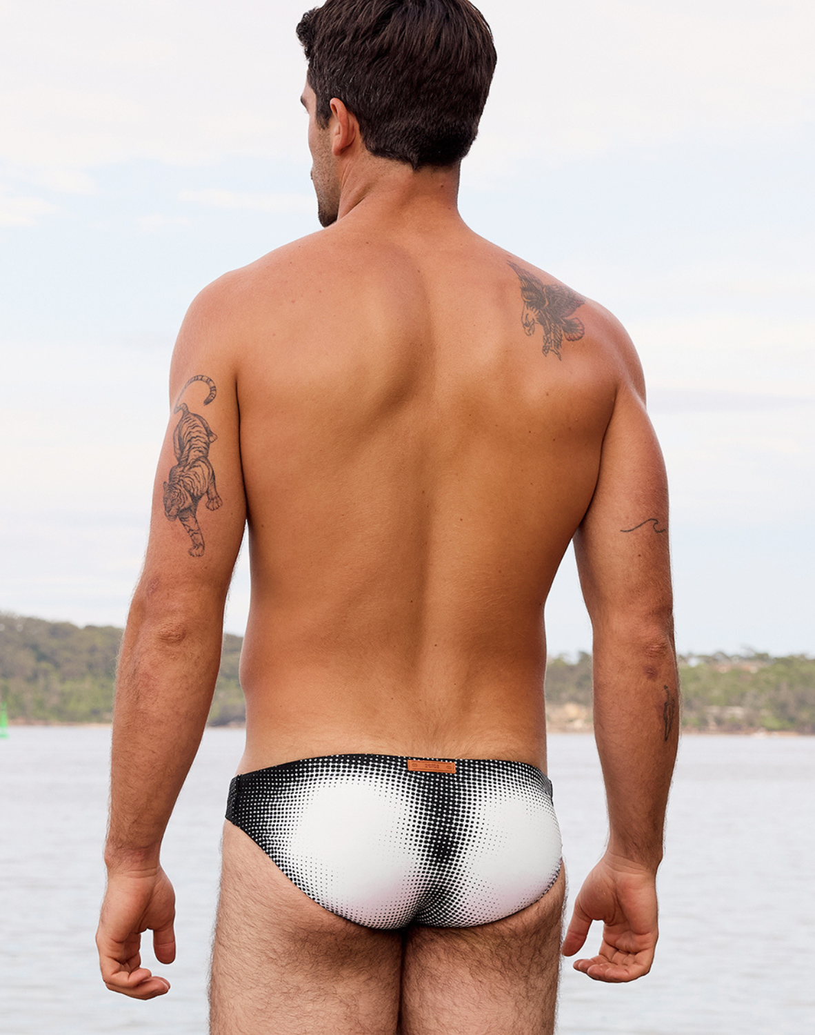 V20 Printed Swim Brief - Comic Black/White