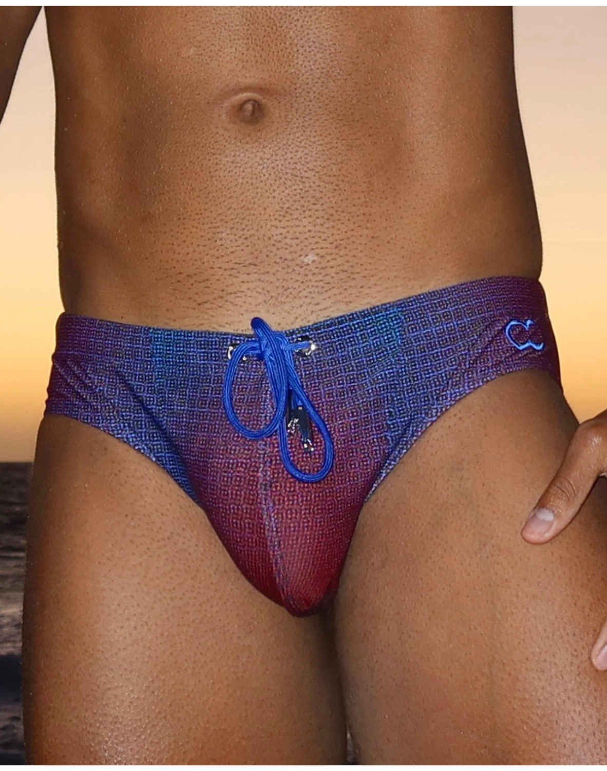 V10 Printed Swim Brief - Pixelpop