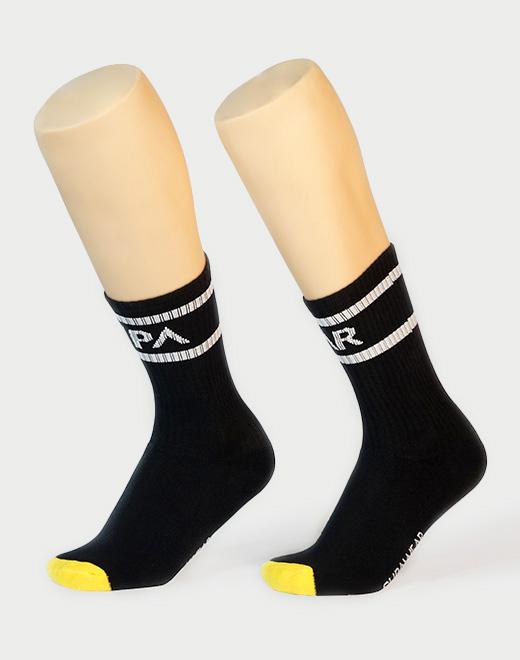 SUPA Crew Socks - Black - OS