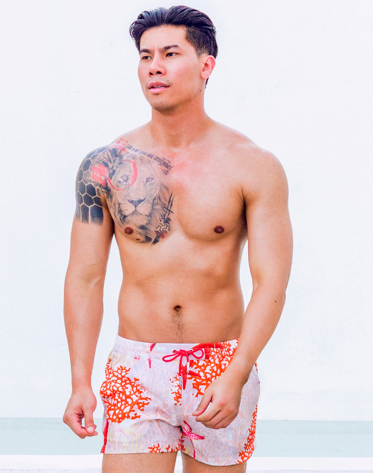 Printed Bronte Shorts - Starscape Beige