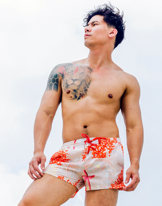 Printed Bronte Shorts - Starscape Beige