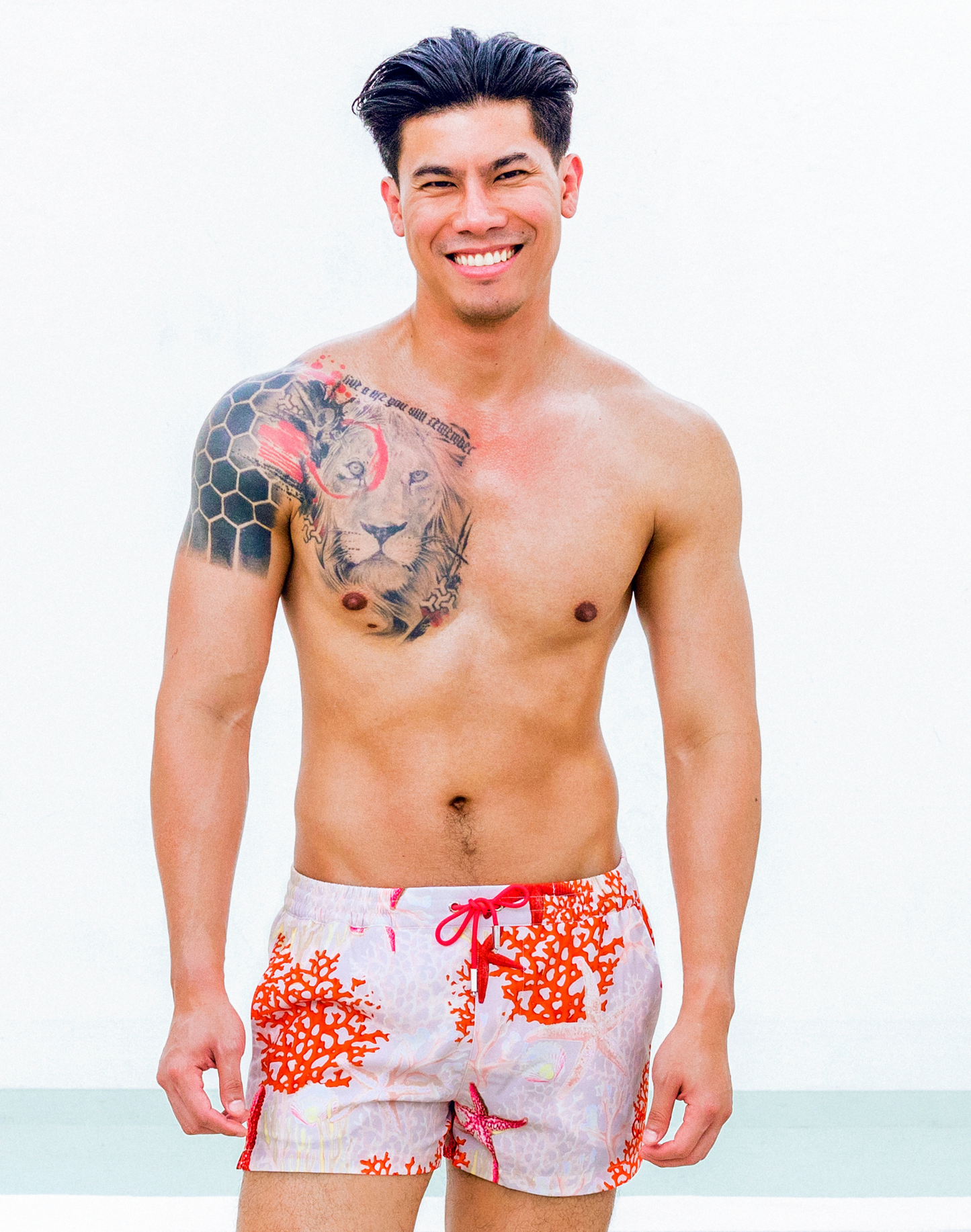 Printed Bronte Shorts - Starscape Beige