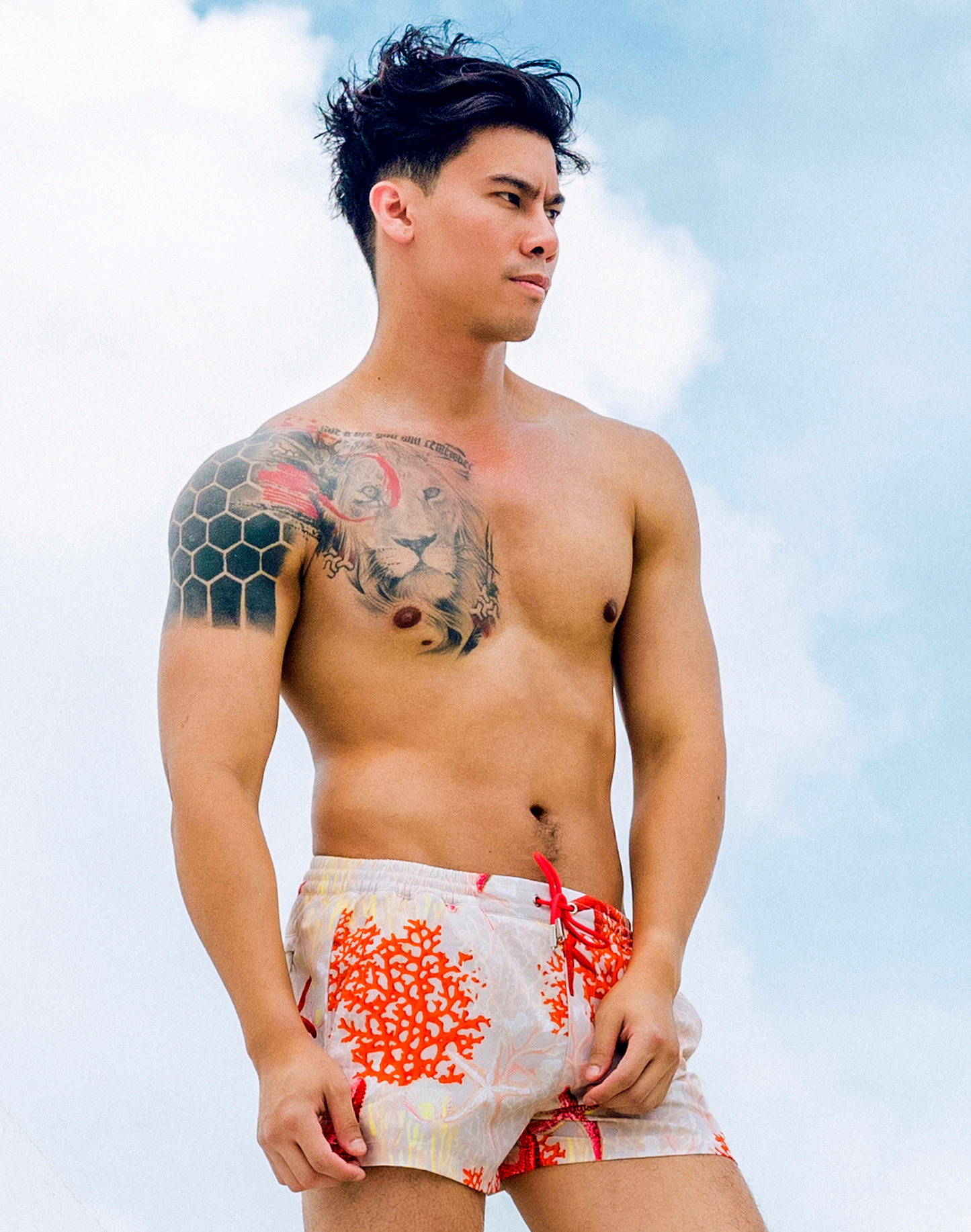 Printed Bronte Shorts - Starscape Beige