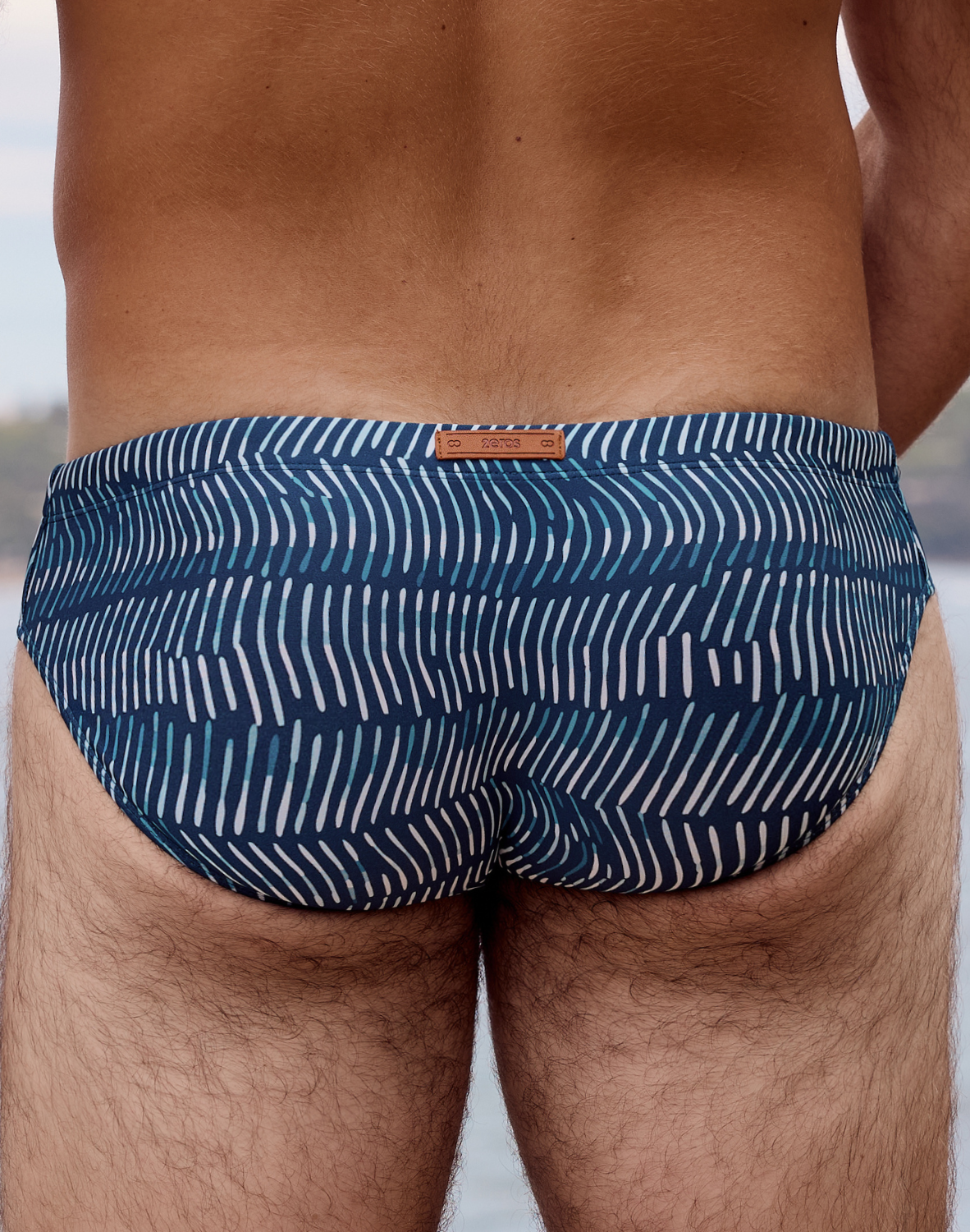 V10 Print Swim Brief - Naiad Navy