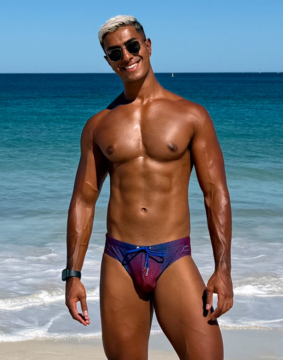 V10 Printed Swim Brief - Pixelpop