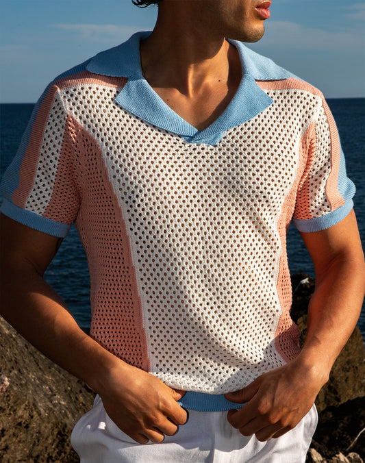 Aruba Polo - Pink / Blue