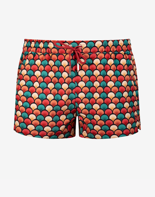 Printed Bronte Shorts - Retro Red