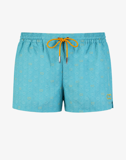 Printed Bronte Shorts - Deco Crest Blue