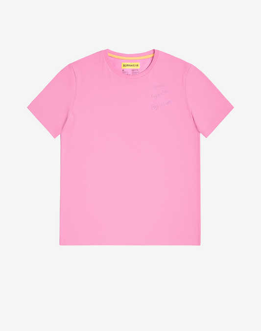 Crew Neck T-Shirt - Sachet Pink