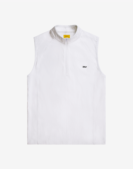 Gym2Street Half-Zip Vest - White