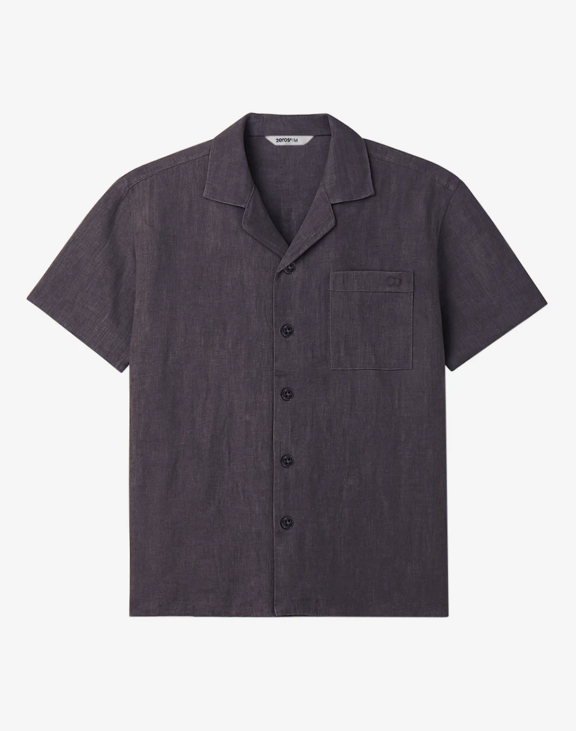Breezy Linen Short Sleeve Classic Shirt - Dark Gray