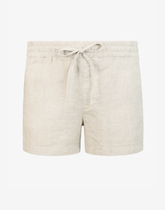 Breezy 6” Classic Linen Shorts - Beige
