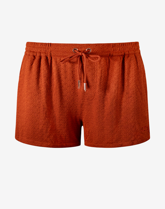 S90 Textured Manly Shorts - Signet Carmine