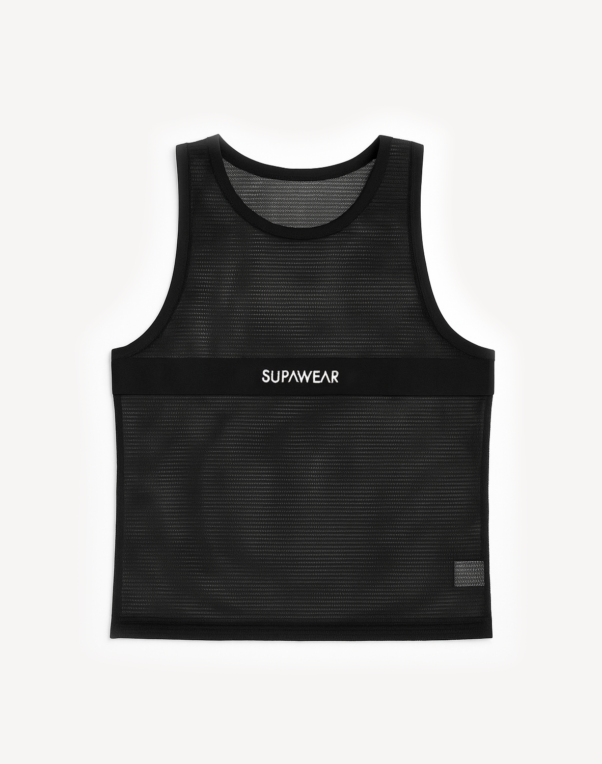 Mesh Monotone Tank - Black
