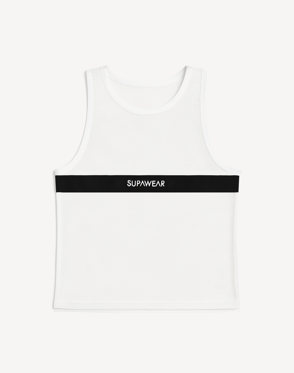 Mesh Dual Tone Tank - Black & White