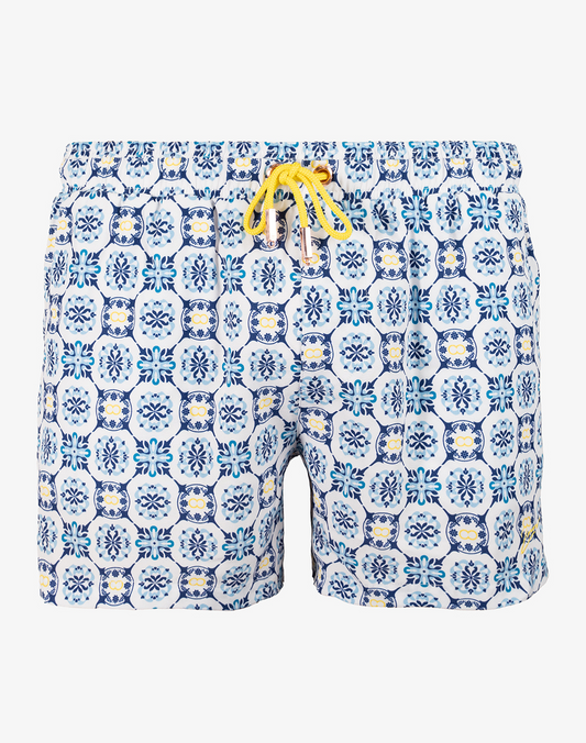Printed Byron Shorts - Mykonos