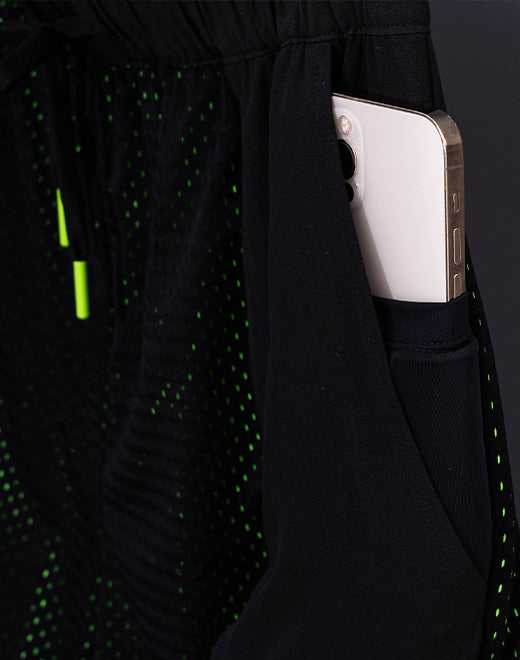 Neon Mesh Shorts - Black / Neon