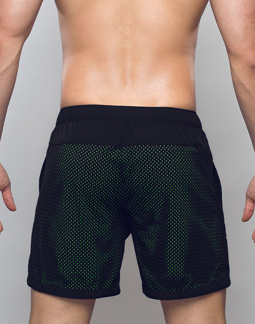 Neon Mesh Shorts - Black / Neon