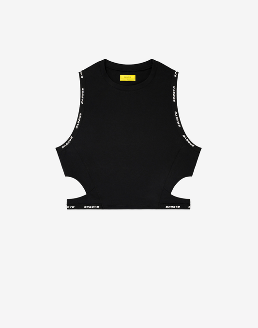 SPR Cropped Tank - Black
