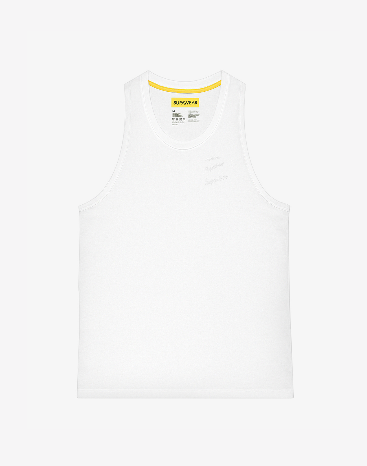 Racer Back Singlet - Grey White