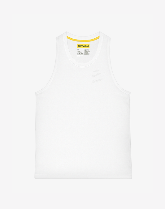 Racer Back Singlet - Grey White