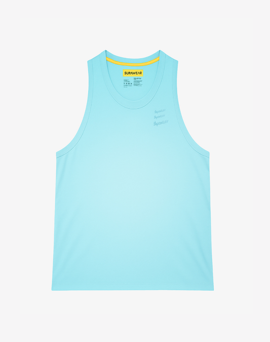 Racer Back Singlet - Turquoise Blue