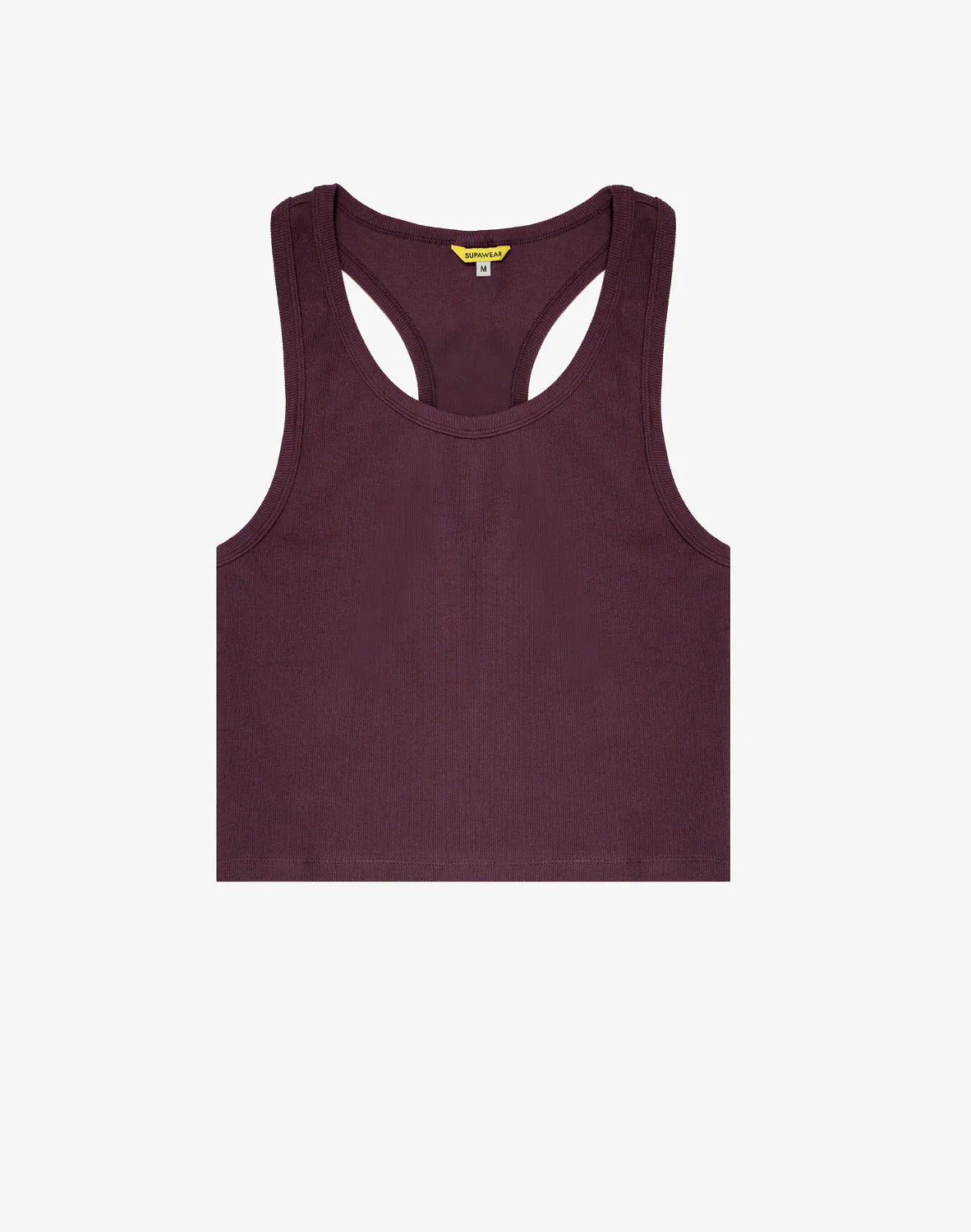 Ribbed Cropped Singlet - Peppercorn