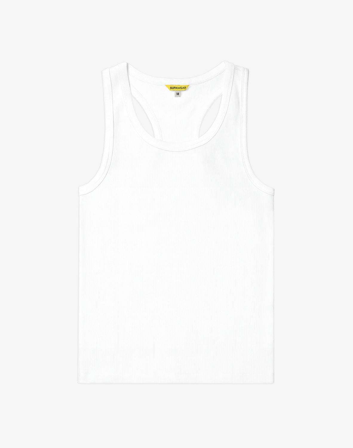 Ribbed Singlet - White