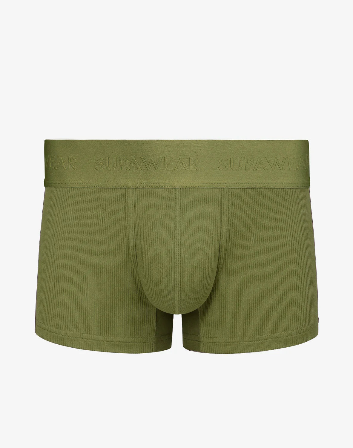 Ribbed Trunk Underwear - Green