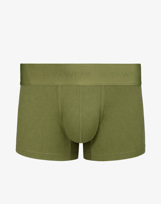 Ribbed Trunk Underwear - Green