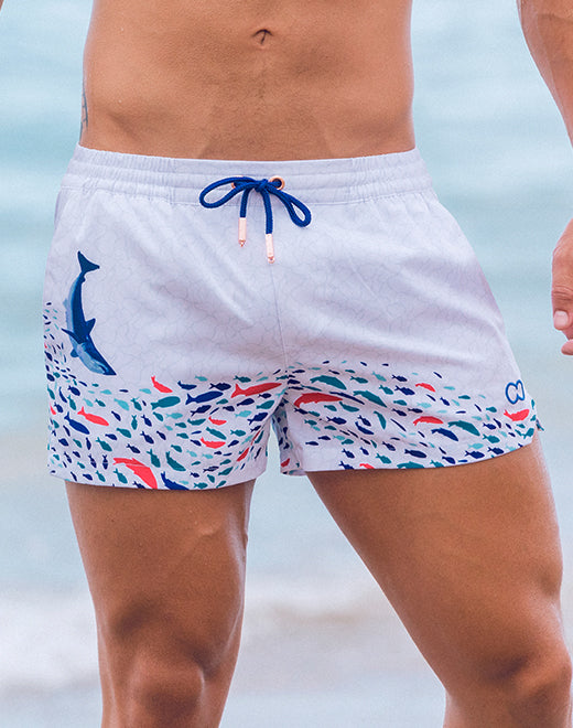 Printed Bronte Shorts - Seascape White
